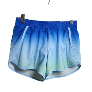 Girls' Run Shorts - All In Motion  Blue And Green L(10-12)